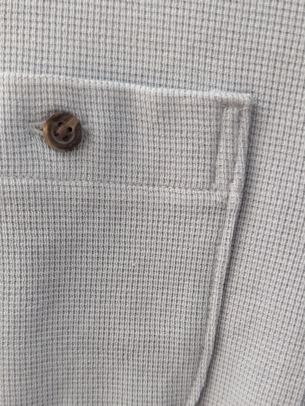 J. Crew  muted blue waffle knit button-up